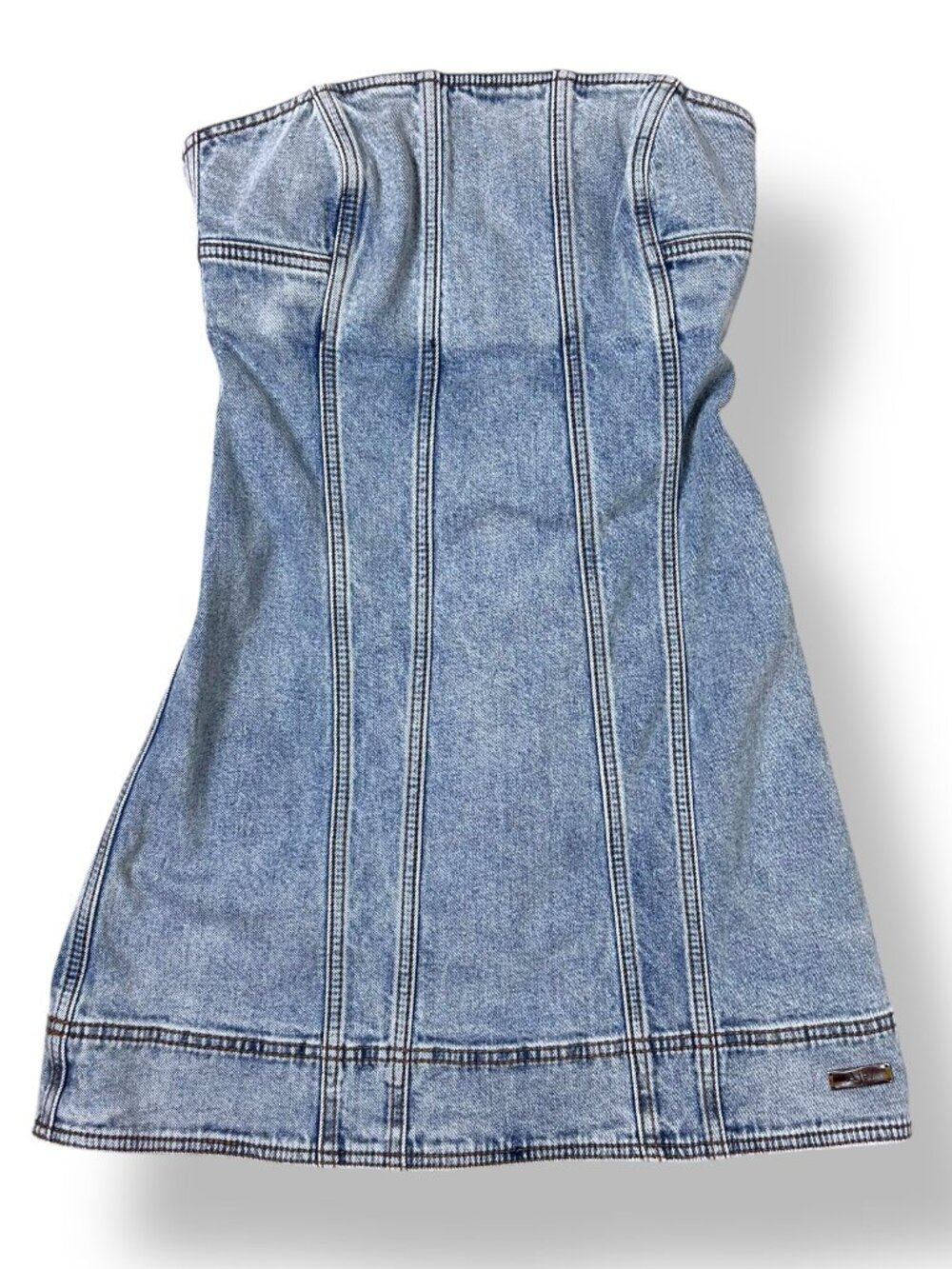 NWT AJE Womens Corie Denim Mini Dress 'Mum' Wash Sz 4